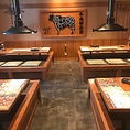 リラックスできる空間です。広々としていて、家族連れでも大丈夫！キッズメニューもあってファミリーにもおすすめ。