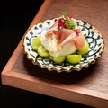 料理メニュー写真&nbsp;季節フルーツと生ハムとババロア