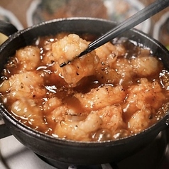 国産牛ホルモンの鉄板焼き