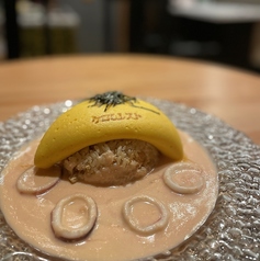 明太子とイカのクリームオムライス