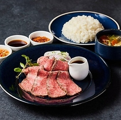 あいち牛の自家製ローストビーフ定食