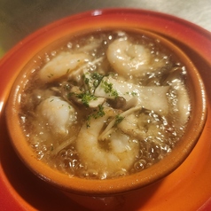 海老とキノコのアヒージョ