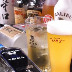 生ビール付単品飲み放題もご用意！2時間 1500円(税抜)！