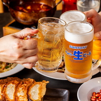 各種飲み放題には中華料理にあうドリンク付き◎