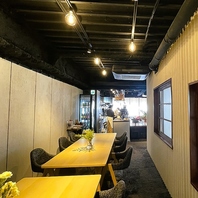 落ち着いた雰囲気の癒し空間。個室もあり、貸切利用も◎