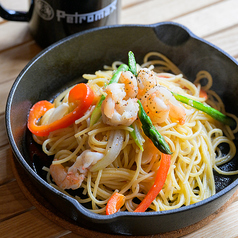 わさび香る 海老と夏野菜のパスタ