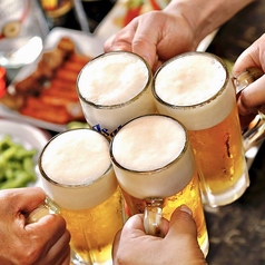 プリミアム飲み放題【生ビール、赤.白ワイン.梅酒】