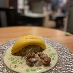ゴルゴンゾーラと枝豆のクリームオムライス