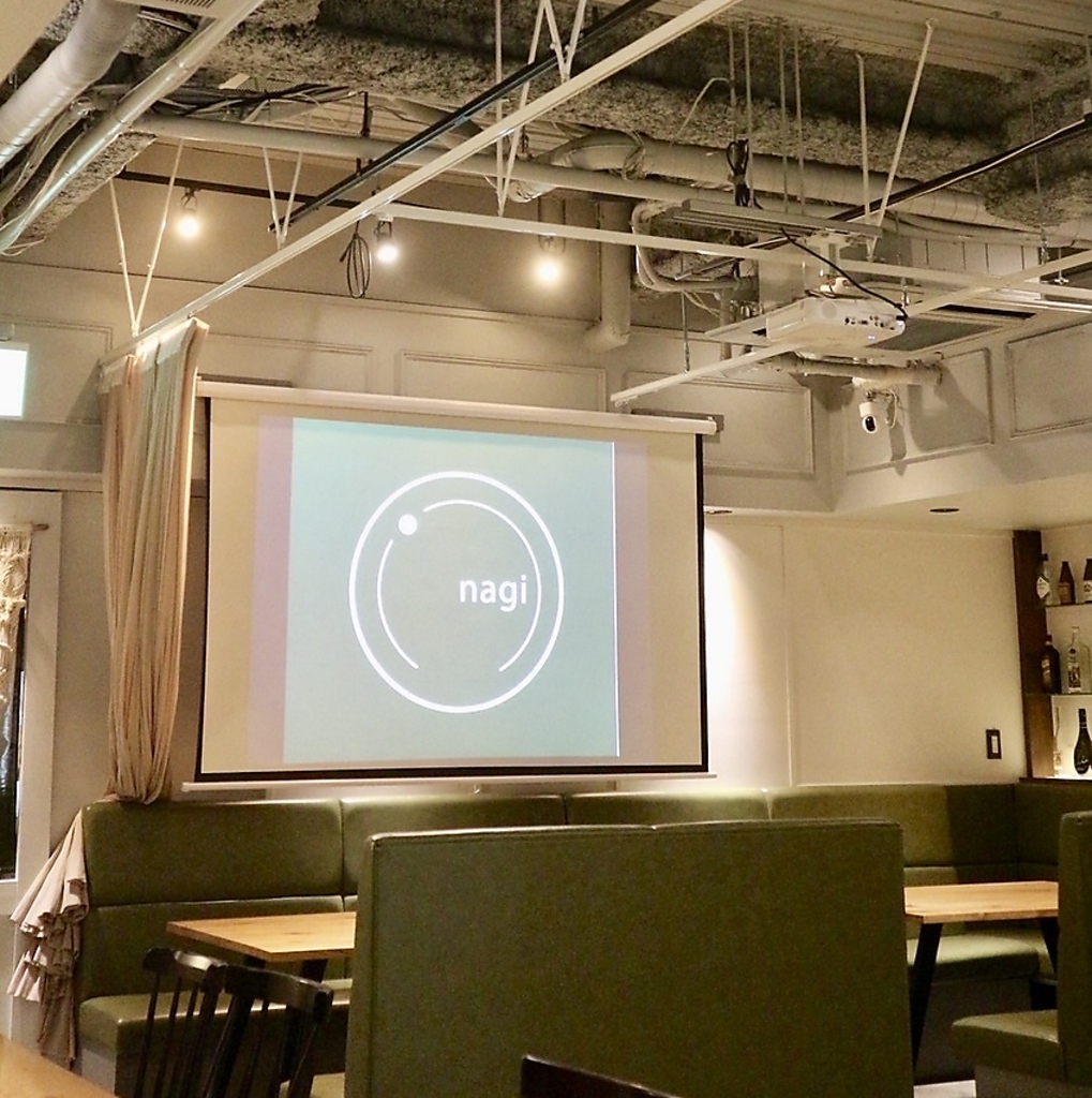 プロジェクター完備！マイクやスピーカーもご用意しております◎