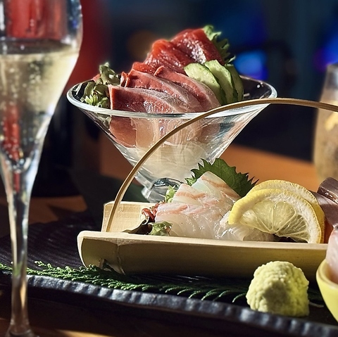 歓送迎会・誕生日・お祝い・接待・デートに！旬素材を味わえるお得なコースございます