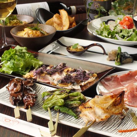 布上の料理