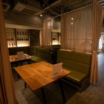 半個室席あり。特別な空間で素敵な時間をお過ごしください。