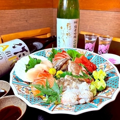 本日の鮮魚お造り　盛り合わせなど