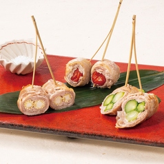 夏野菜の豚巻き串