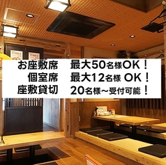 店舗貸切は最大72名様までご利用頂けます。店舗までお問合せ下さい☆お座敷貸切は20名様～受付いたします◎お座敷席最大50名様まで収容可能です♪