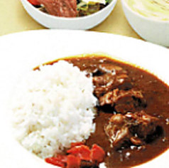大きな牛たんカレー定食【麦飯・ミニサラダ・ミニテールスープ付き】