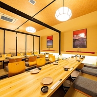掘りごたつのゆったりとした個室席をご用意しております