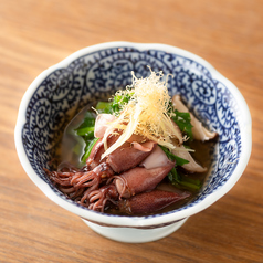 蛍烏賊と芹のお浸し