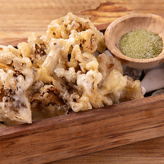 外はサクサク！中はジューシー！ 長五郎舞茸のフリット　ケールのお塩を添えて