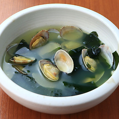 あさりとわかめの酒蒸し