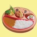 料理メニュー写真&nbsp;【ジュースつき】アンパンマンカレープレート