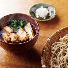 さつま赤鶏と菜の花のつけ汁そば