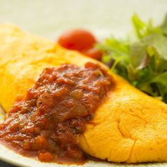 海鮮オムレツ ~自家製トマトソースで~