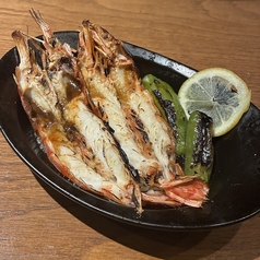 新鮮赤海老と季節野菜のアヒージョ