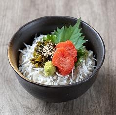 明太子高菜しらす丼