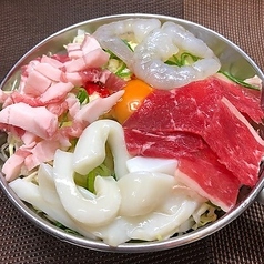 ミックス玉(海老・豚・げそ・牛肉)