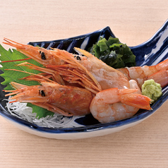 赤海老刺し/びんちょうまぐろ刺し