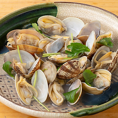 大粒あさりの酒蒸し