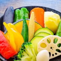 地産地消の新鮮野菜は当店のスープカレーと相性抜群！