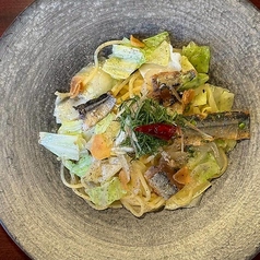 秋刀魚のペペロンチーノ