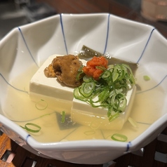 蒸し豆富 ウニのせ