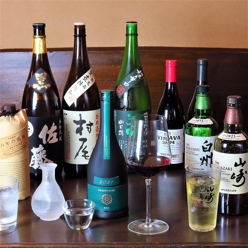 ワイン・焼酎・日本酒・カクテルなど種類豊富にご用意しております