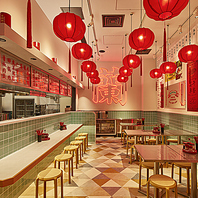 中華風のオシャレな空間で美味しい料理を堪能◎