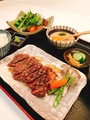 料理メニュー写真 【数量限定】　米沢牛ステーキ御膳　　自然薯とろろ付き