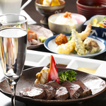 メインである自慢のステーキをはじめ、和も洋も愉しめる満足度【大】なコース献立