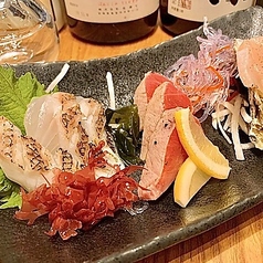 鮮魚の炙り刺身3種盛り合わせ