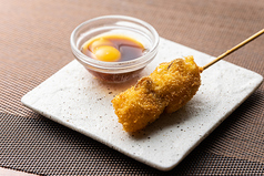 紋甲イカと季節野菜の黄身ポン酢