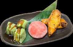 和甘味3種盛(抹茶わらび餅・ベリー大福・大学いも)