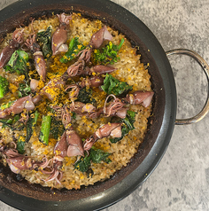 ホタルイカとカラスミのパエリア