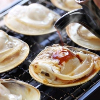 ホンビノスや鮎など《浜焼き》もお楽しみいただけます