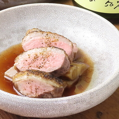 そばがきと炭焼鴨南蛮