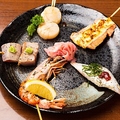 料理メニュー写真&nbsp;鮮魚の炙り串5本盛り合わせ