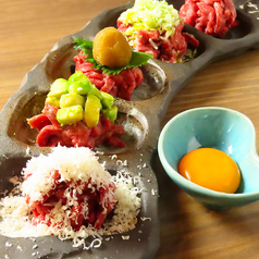 和牛ユッケ盛り合わせ