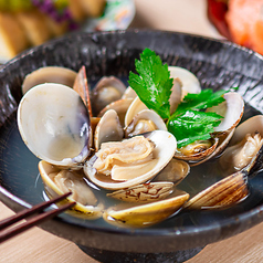 あさりと蛤の酒蒸し