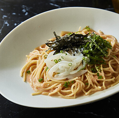 たらこのパスタ~イカ・しそのせ~