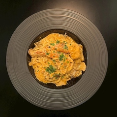 海老のトマトクリームパスタ